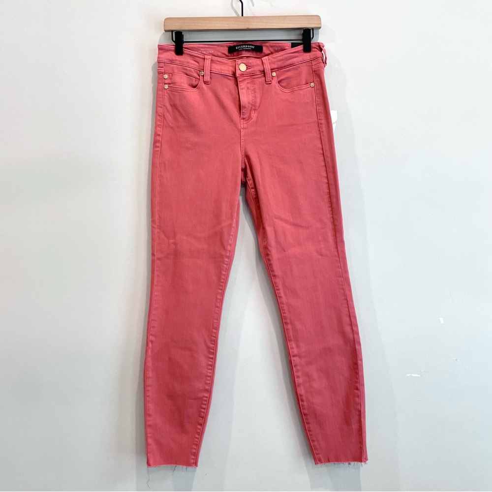 Liverpool Skinny Ankle Cut Off Hem Jeans